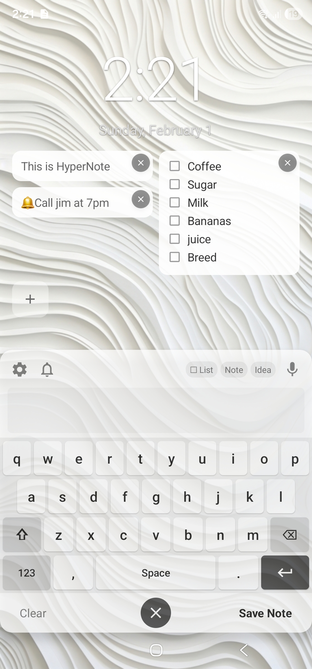 HyperNote app screenshot